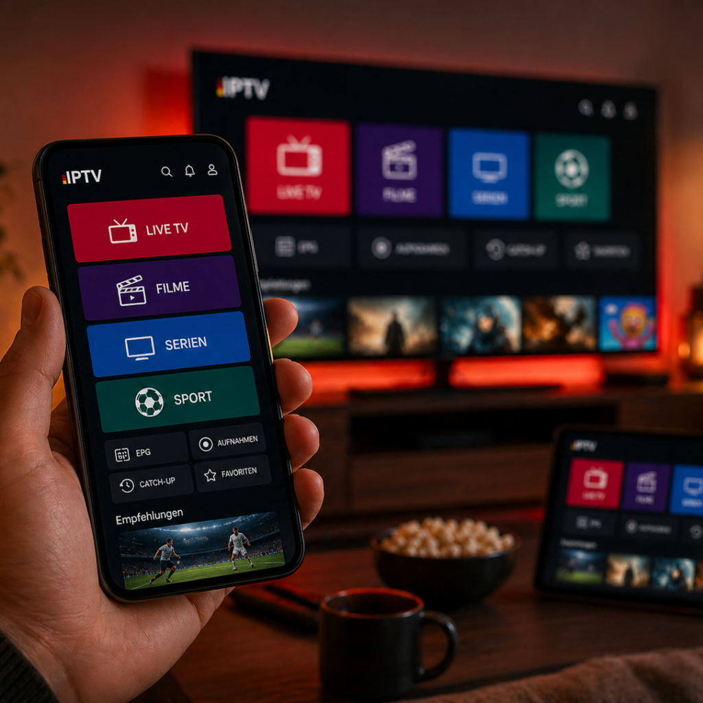 German IPTV ermöglicht modernes Fernsehen über das Internet mit Live-TV, Sport, Filmen, Serien und VOD. In diesem Ratgeber erfahren Sie, wie German IPTV funktioniert und worauf Sie achten sollten.